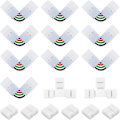 Miniatyrbillede 1 af 3: 5050 4-polet 10 mm LED-stripstikforbindelseskit Inkluderet 6 x 10 mm Gapless-forbindelser, 10 x 4-polet Vinkeljusterbare L-formede forbindelser, 2 x T-formede forbindelser