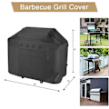 Miniatyrbild 3 av 5: Grillöverdrag för utomhusbruk, 210D gasgrillöverdrag för uteplats, slitstarkt väderskydd.