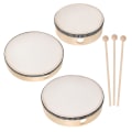 Miniatyrbillede 1 af 2: 6 stk. 6 tommer, 8 tommer, 10 tommer børnehåndtrommer Percussion Wood Frame Drum Set