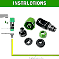 Miniatyrbillede 4 af 5: Køkkenhave Vandhane Slange Rør Snap Connector Adapter Værktøj, Universal Vandhane Connector Adapter Køkken Rør Joiner Fitting,