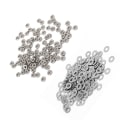 Miniatyrbilde 1 av 4: 300 stk M2 Rustfritt Stål Festemidler: 100 stk DIN934 Metrisk M2 Heksmuttere For Bolt & 200 stk DIN125 Fl