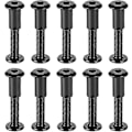 Miniatyrbillede 1 af 4: Skruepost passer til 5/16\"(8mm) huldiameter, han M6x40mm bindeskruer læderbeslag kulstofstål sort 10 sæt