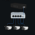 Miniatyrbild 2 av 5: 4-portars Gigabit POE-förlängare Nätverksswitch Repeater IEEE802.3af/at PoE-switch js