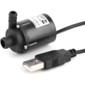 Pikkukuva 3 / 4: USB-mikroharjaton vesipumppu, erittäin hiljainen mini-uppopumppu, mikrovesijäähdytyspumppu suihkulähteille, akvaarioiden kiertoa varten, DC4V-6V 0.6-1.