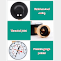 Miniatyrbilde 4 av 5: Mini Vanntrykksmåler Dial-Meter Måler 3/4\" NPT for bar/psi Måling