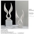 Miniatyrbillede 4 af 5: Engelvinge statue, engelvinge skulptur ornament i resin, boligdekoration, elegant engle design
