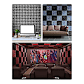 Miniatyrbild 4 av 5: 12-pack självhäftande ljudisoleringsskumplattor 2x12x12 tum pyramiddesign akustiskt skum, för hemmet