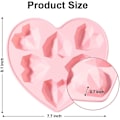 Miniatyrbillede 2 af 5: 3D Hjerte Silikonform Valentinsdag Chokoladeforme Diamant Hjerte Bageform
