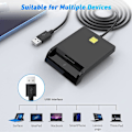 Miniatyrbild 4 av 4: Dhrs Smart Card Reader Dod Militär Usb Gemensam Åtkomst Cac, Kompatibel Med Windows, Mac Os Och