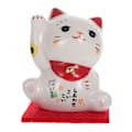 Miniatyrbilde 2 av 2: 1 stk Søt Lykkekatt Pynt Keramisk Lykkekatt Ornament Hjemmedekor
