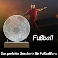 Miniatyrbillede 4 af 5: Natlampe LED sengelampe fodbold 3D natlampe med lampefod til børneværelsesindretning