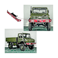 Pikkukuva 4 / 5: -p06 Metalinen etupuskuri akselipanssarin suojalla Ldrc -p06 P06 Unimog 1/12 RC-kuorma-autolle