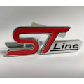 Miniatyrbilde 2 av 3: Rød Silver ST Line Grillmerke-sett for Ford Focus Fiesta Puma Kuga Ecosport Bil
