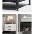 Miniatyrbilde 3 av 5: 4X Møbelben i stål, Svart, 80mm Bordben i rustfritt stål Kontor Sofaben Møbelben