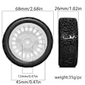 Pikkukuva 4 / 5: 4 kpl 68 mm -Renkaat Kumirenkaat Pyörä Renkaat XV01 XV02 TT01 TT02 PTG-2 1/10 RC -Kilpa-autojen päivitysosia Harmaa