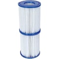 Miniatyrbillede 1 af 5: Bestway Flowclear Type II Filterpatron, Bestway Swimmingpool og Spa Filter, Nem Installation, Poolrensningsfilter