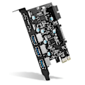 Miniatyrbillede 1 af 5: PCI-e X 1 til USB Udvidelseskort, USB 3.0 5 Gbps PCI Express Kort, PCIE Bundkortkort til PC-Skrivebord