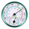 Miniatyrbillede 1 af 4: Indendørs og udendørs termometer 2 i 1 temperaturfugtighedsmåler analog hygrometer til indendørs og udendørs.