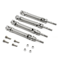 Miniatyrbillede 1 af 4: 4 stk. Metal Rustfrit Stål Drivaksel CVD til 1/10 Traxxas Slash Stampede Vxl 4wd RC Bil Opgradering P
