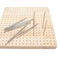 Miniatyrbilde 4 av 5: Hekleblokkeringsbrett med 20 nåler, tre, robust, broderi for nybegynnere, DIY-verktøy, nytt