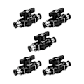 Miniatyrbillede 1 af 5: Pneumatisk Kugleventil Push To Connect Fittings Kugleventil Luftstrømsstyringsventil Luftfittings Ret
