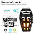 Miniatyrbild 2 av 5: Utomhus Fackla Bluetooth-högtalare med Flame Effect Light, Vattentäta trådlösa högtalare, LED-lykta