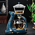 Miniatyrbillede 2 af 5: Hjorte Glas Tekande Tyrkisk Drypkande Infuser Te Kaffe Potte Varmebestandig Glas Tekande Puer Kedel F