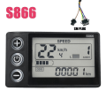 Miniatyrbillede 2 af 5: 24v-60v S866 Controller Panel Instrumentbræt Vandtæt Elcykel Lcd Display Til Elektrisk E-cykel Sc