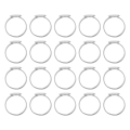 Miniatyrbilde 5 av 5: Justerbare flate ringer i rustfritt stål for smykkehåndverk 20 stk - DIY blanke ringer for menn og kvinner dekorasjon gave