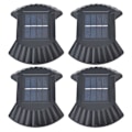 Miniatyrbild 2 av 5: 4 Set Solcellslampa Vägglampa Vattentät Multifunktionell LED Solcellslampa för Patio Yard Garden Utomhus Uppfart Vit Ljus