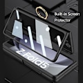 Miniatyrbilde 1 av 3: Z Fold 5-deksel, slank PC innebygd skjermbeskytter All-inclusvie-deksel for Samsung Galaxy Z Fold 5 med ringholder Kickstand