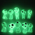 Miniatyrbillede 1 af 5: Miniature Glow-in-the-Dark Spøgelseskit til Mikrolandskabs Have Dekoration Udendørs Status Have Græs Have Kit (10 Grøn)