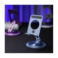 Miniatyrbilde 2 av 5: Mobiltelefon- og nettbrettstativ i aluminium, roterende, universell stativ for skrivebord, sølv