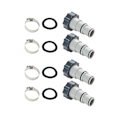 Miniatyrbillede 1 af 5: 4 stk. Slange Adapter A Med Krave Til Gevindede Forbindelsespumper Til Plungerventil Dræn Adapter