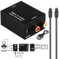 Miniatyrbilde 2 av 5: Digital til Analog Lydkonverter Optisk Koaksial Toslink RCA TV LR Lydadapter