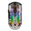 Miniatyrbillede 4 af 5: XYH20 3-Mode Transparent 4G Mus Rgb Mekanisk Mus E-Sports Bluetooth Mus Sort