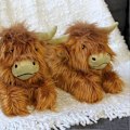 Miniatyrbillede 3 af 4: Plush Skotske Ko-Tøfler Bløde Fuzzy Indendørs Husholdningstøvler Til Vinter Indendørs Udendørs