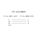 Pikkukuva 2 / 5: OBD2-kaapeli 3-napaiselle OBD1-sovittimelle OBD2 Obdii 3-napaisesta 16-napaiseen liittimeen Yhteensopiva diagnostiikkatyökalu