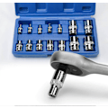 Pikkukuva 3 / 5: 14 kpl naisten Torx E4 - E24 -hylsysäätöä 1/4\", 1/2\", 3/8\"