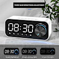Miniatyrbild 5 av 5: Digital Klocka Ny Smart Spegel Bluetooth Högtalare Subwoofer Bärbar Mini Stereo Miniklocka Hem Alarmklocka Kort