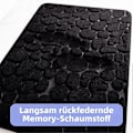 Miniatyrbillede 3 af 5: Bademåtte skridsikker memory foam bademåtte blød hyggelig polstret komfort holdbar luksus