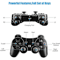 Pikkukuva 4 / 5: PS3 Ohjain, Langaton Ohjain Playstation 3:lle Bluetooth Pelikonsoli PS3:lle Kaksoisvärinällä Kuusiakselinen Kaukosäädin (musta)