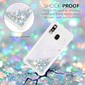 Pikkukuva 3 / 5: Samsung Galaxy A40 -kotelo Glitter Liquid Transparent Sparkly Shiny Bling Crystal Clear Flowing Quicksand Cover Tpu Silikon - Hopea