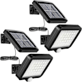 Miniatyrbillede 1 af 5: 2 stk. LED solcelle udendørs lamper med bevægelsessensor, IP65 vandtæt, 120° lysvinkel, have solcelle væglampe