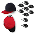 Miniatyrbilde 2 av 5: 8 stk. Hattkroker for vegg, Hattstativ for Baseballcaps, Hattdisplay, Hattkroker for vegg, Svart