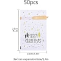 Miniatyrbilde 1 av 2: Juledekorasjoner Gaveposer med Snøring Juleposer 50 stk God Jul Godteposer Gaveposer Gavepakke For Barn Jenter Gutter