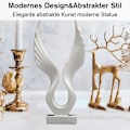 Miniatyrbillede 2 af 5: Engelvinge statue, engelvinge skulptur ornament i resin, boligdekoration, elegant engle design