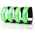 Miniatyrbillede 1 af 5: PIAO Genopladeligt LED Armbånd, Jogging Lysbælte, Løbe Sikkerhedslygter, Børns Reflektor og Blinkende og Statisk LED Funktion (4 stk)