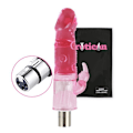 Pikkukuva 1 / 6: Vedenpitävä dildó - Eroticon - 10,5 cm - Liitin 3XLR - Turvallinen PVC - Unisex Rosa