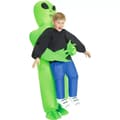 Nabila Oppblåsbar Alien Kostyme for Barn, Halloween & Cosplay, Grønn Outfit